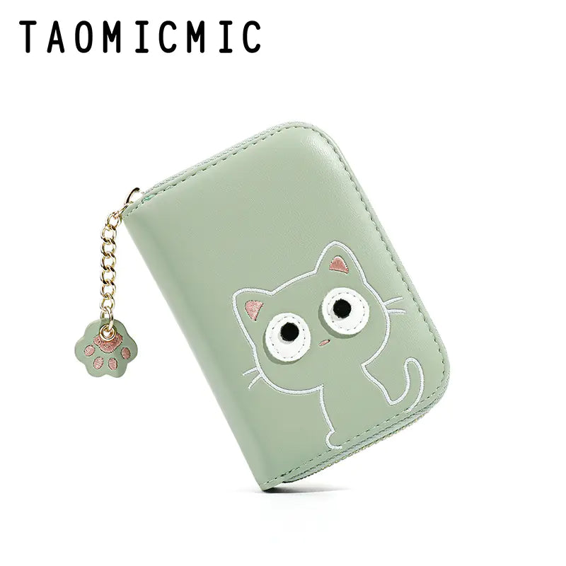 Cute Cat Women's Wallet - Multi-Card PU Holder
