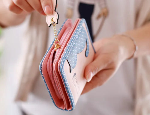 Cute Cat Pattern Large Capacity Wallet Clutch Bag