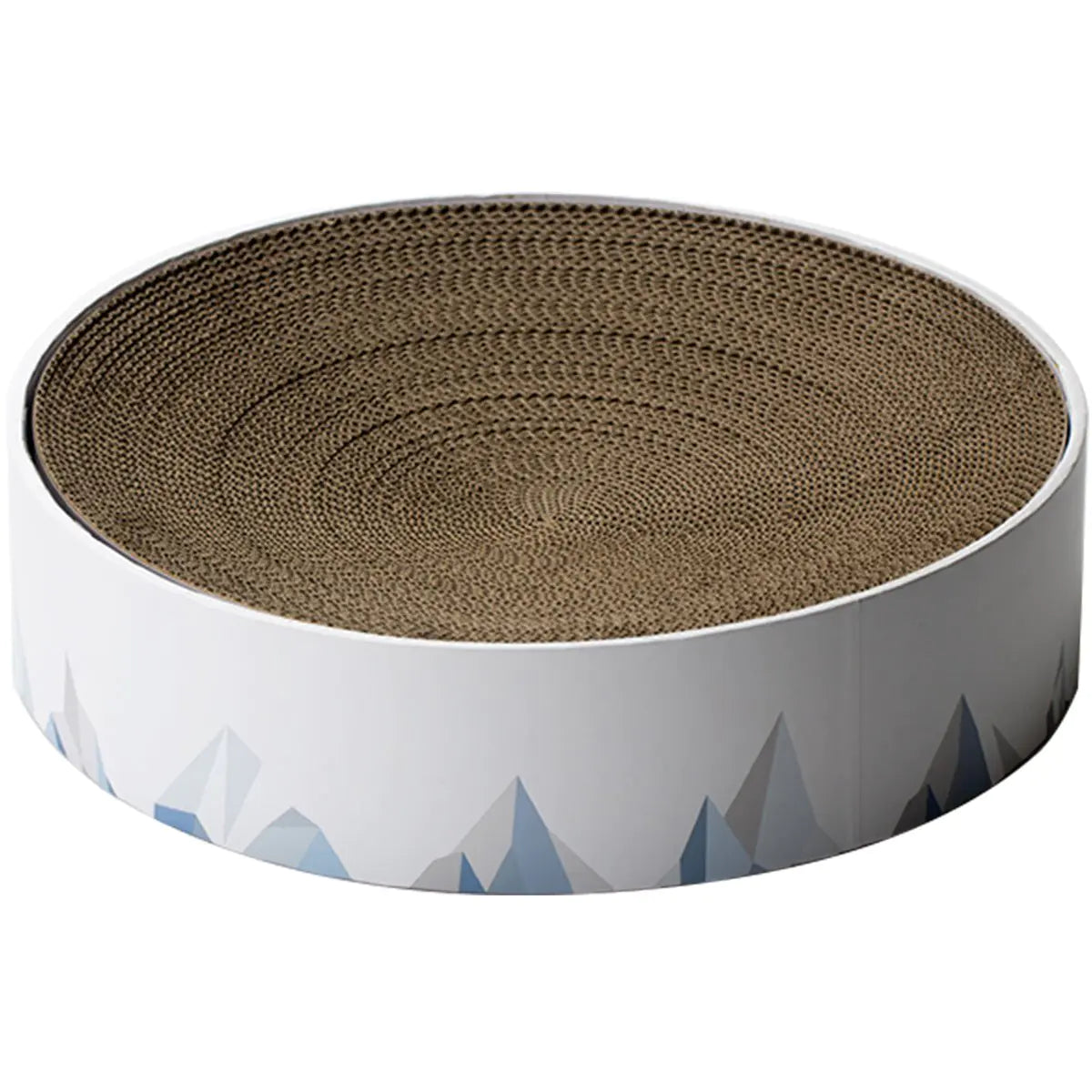 pidan Cat Scratch Bowl Cat Cardboard Pad for Indoor Cats Lounge - Round Cat Scratcher Couch Bed with Geometric Pattern