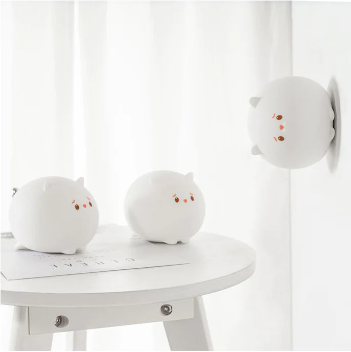 Wall-Mounted Night Light for Nursing - Cat Silicone Design