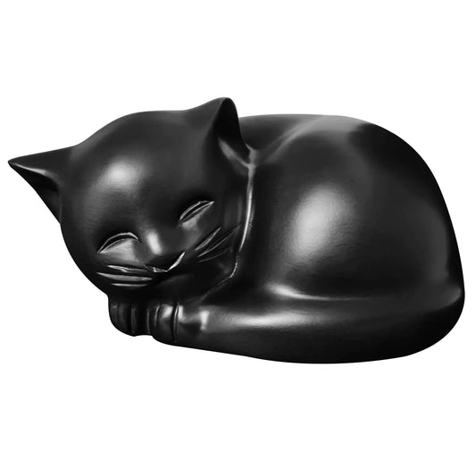 Cat Urn Pet UrnsSleeping Cat UrnPet urn for Cats AshesFuneral urn for CatsCremation cat urnPet Memorial Keepsake Urns(Black)