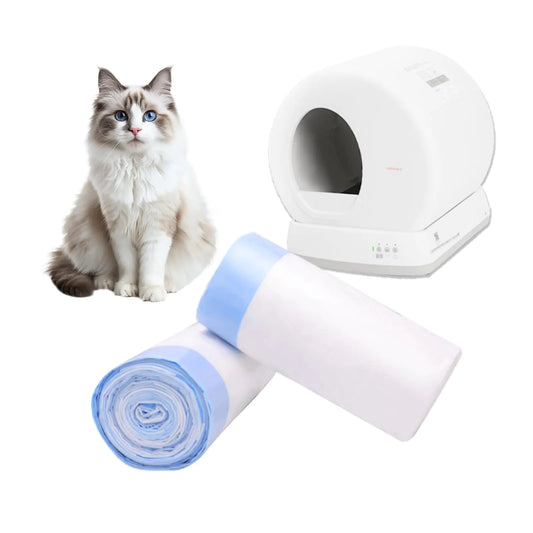 40 Count Extra Large Cat Litter Box Liners Cat Litter Waste Receptacles Bags for MeoWant MW-SC01/MW-SC02/MW-LR01 Self-Cleaning Cat Litter Box