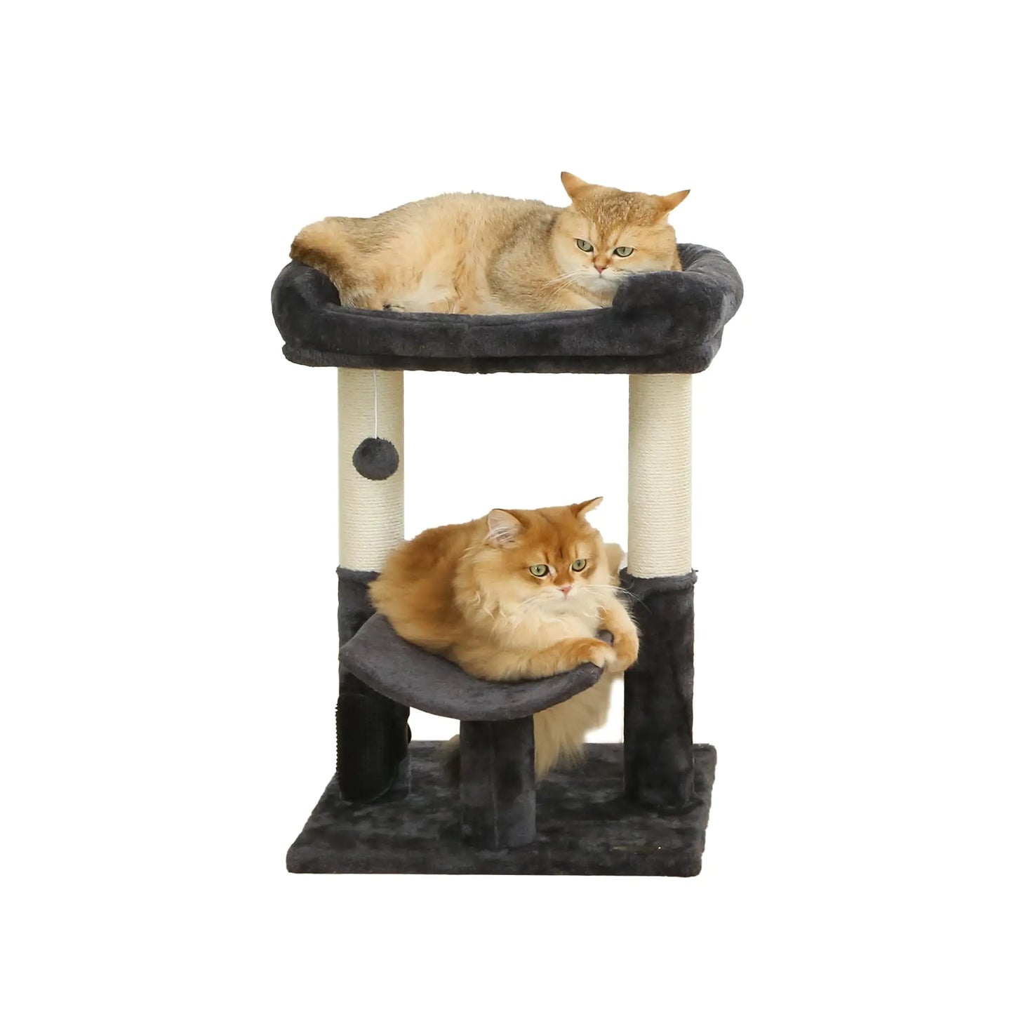 Cat Tree Tower for Indoor Cats Cat Scratching Post Made with 100% Natural Sisal Featuring Super Cozy Perch and Cat Platform for Kittens and Cats (Dark Grey)