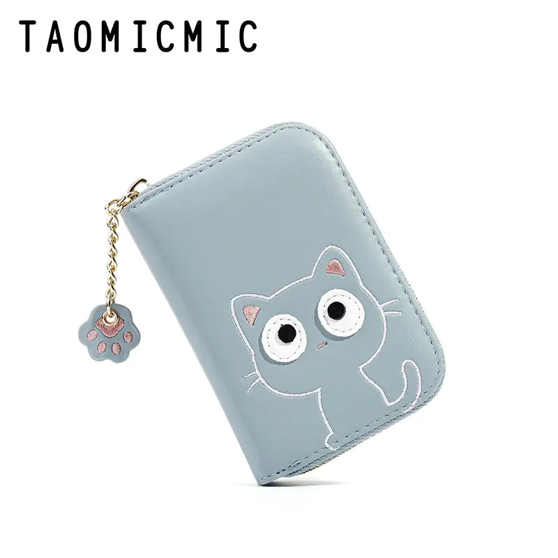 Cute Cat Women's Wallet - Multi-Card PU Holder