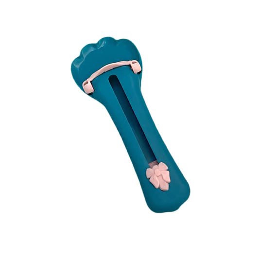 TITA-DONG Cat Claw Shaped Cat Strip Squeeze Spoon Delectables Lickable Cat Treats Spoon Wet Treat Cat Feeder Spoon Treat Squeeze Spoon for Lickable Wet Cat Treats Liquid Snack Feeding (Blue)