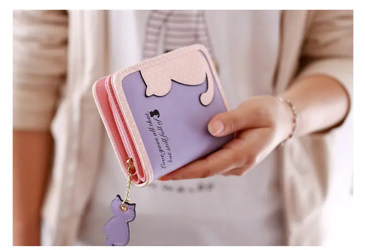 Cute Cat Pattern Large Capacity Wallet Clutch Bag
