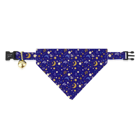 Ultra Joys Cat Collar with Bells - Breakaway for Cats Boy & Girl Cat Collars Kitten Collar with Bell - Break Away Collar for Cats - Breakaway Cat Collar with Bandana Luna Large