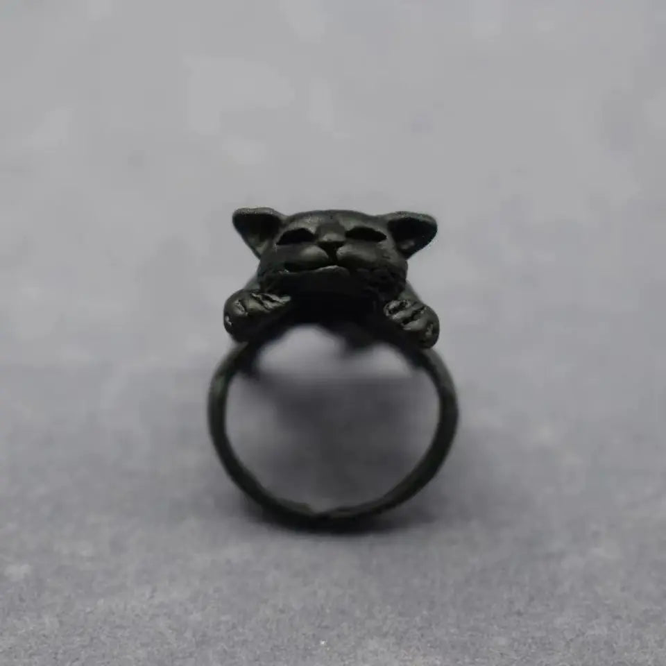 Cute Adjustable Opening Ring for Lazy Cat Lovers