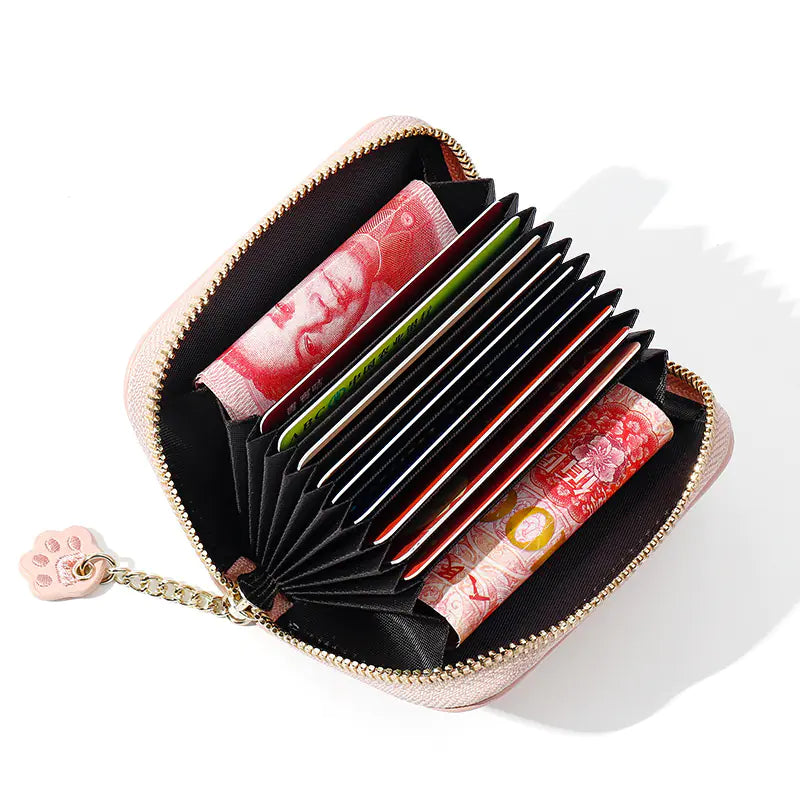 Cute Cat Women's Wallet - Multi-Card PU Holder