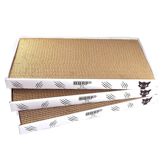 HQRP 3-pack Large Cat Scratcher Cardboard 17.5"x9.5" Cat Scratcher Box Reversible Cat Scratch Pad Board Wide Flat Scratching Pad for Cats Corrugated Scratch Bed Cardboard Scratcher for Indoor Cats