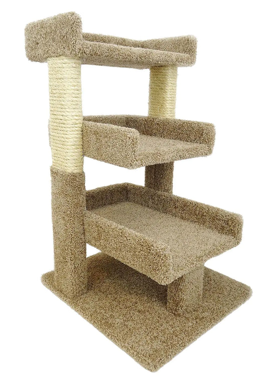 New Cat Condos 110029-Brown-Parent Premier Triple Cat Perch Large Brown