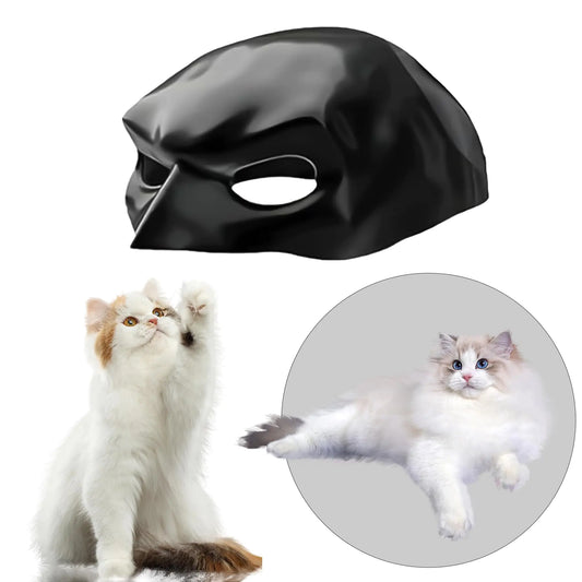 Bat Cat Avenger Mask – Black Bat Cat Mask 2024 Halloween Costume Accessories for Cats and Kittens Pet Apparel for Cosplay Parties Festivals and Black Cat Mask for Halloween Costume (9 cm)