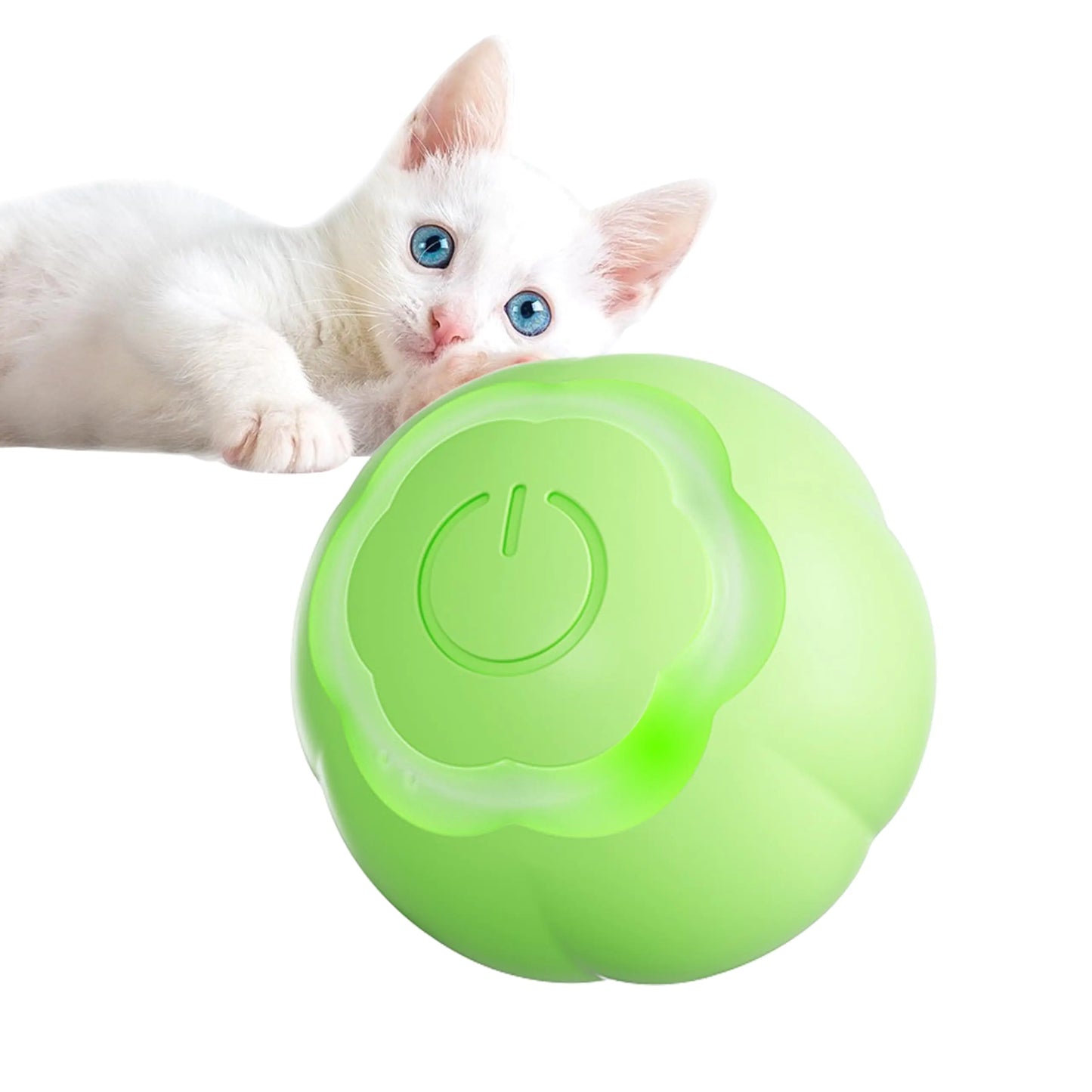 ZALBYUY Interactive Cat Ball Toy Intelligent Cat Toys with LED Lights Automatic Moving Rolling Ball for Indoor Cats Cat Automatic Toy