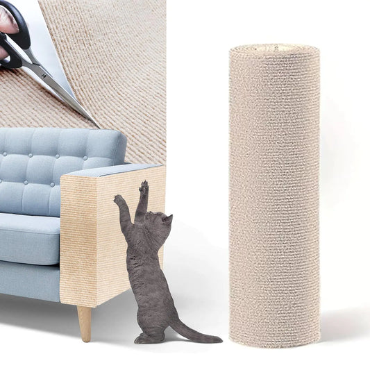 Cat Scratching Mat 78.7"x15.8" Self-Adhesive Cat Scratch Furniture Protector Trimmable Replacement for Cat Tree Cat Wall Shelves Cat Scratch Mat DIY Couch Furniture Protector