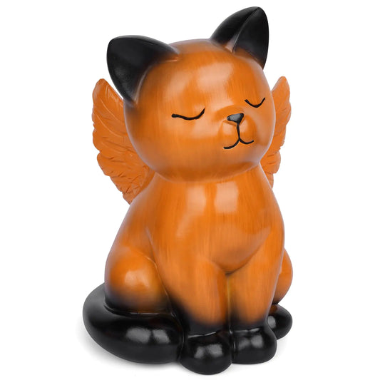 Hkojewp Cat Urn Pet Urn for Cat Ashes Angel Cat Figurine for Love Cat Pet Urn for Memorial Gifts Medium Dog Urn Cat Urns Loss of Cat Sympathy Gifts Cat Statue for Cat Lovers
