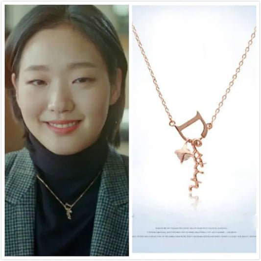 Korean Style D-Shaped Cat Necklace for Women
