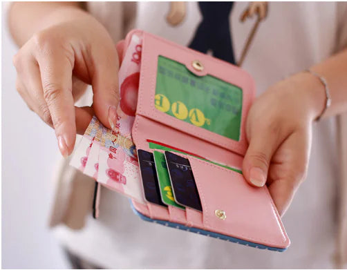 Cute Cat Pattern Large Capacity Wallet Clutch Bag