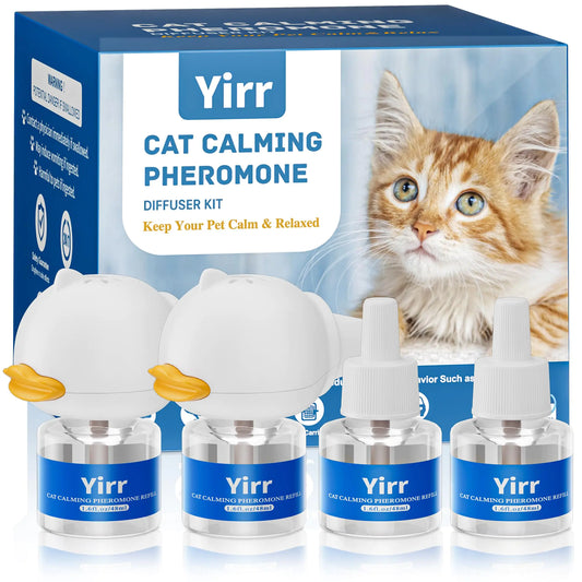 Yirr Cat Calming Diffuser Therapet MD Cat Diffuser Cat Pheromones Calming Diffuser Cat Diffuser Calming Multicat Relaxing Pheromone for Cats Relief Stress Anxiety Fighting Scratching 6 Pack(48ml)