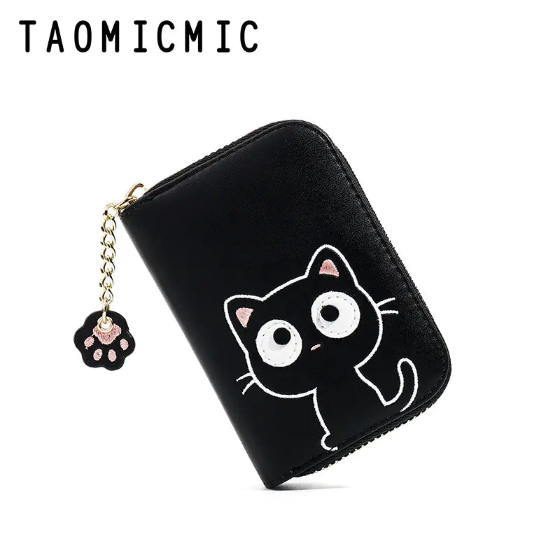 Cute Cat Women's Wallet - Multi-Card PU Holder