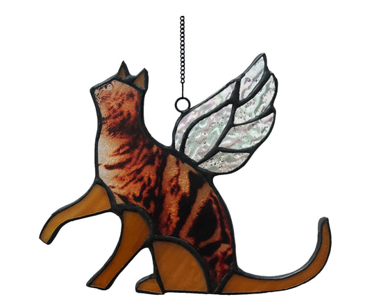 cat Memorial，Angel Wings cat Decoration Angel cat Gift Jewelrycat Loss Ornament， Gifts for cat Lovers pet Commemorative Condolence Gifts ，Loss of cat Sympathy Gift
