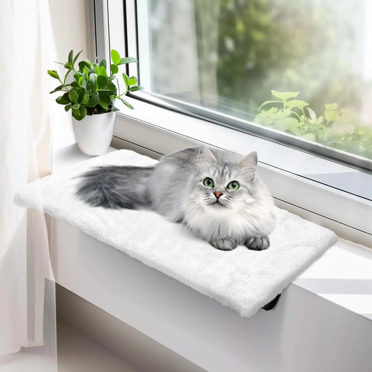Topmart Cat Window Perch for Large Cats Adjustment Cat Window Hammock with Sturdy Metal Frame Cat Window Bed Seat for Indoor